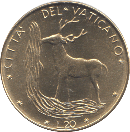 1970 TWENTY LIRE VATICAN - WORLD COINS - Cambridgeshire Coins