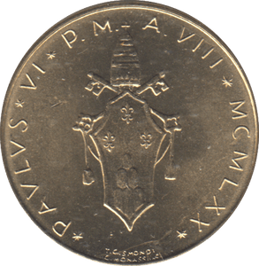 1970 TWENTY LIRE VATICAN - WORLD COINS - Cambridgeshire Coins