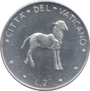 1970 TWO LIRE VATICAN - WORLD COINS - Cambridgeshire Coins