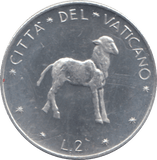 1970 TWO LIRE VATICAN - WORLD COINS - Cambridgeshire Coins