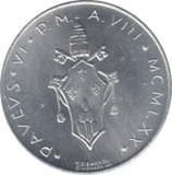 1970 TWO LIRE VATICAN - WORLD COINS - Cambridgeshire Coins