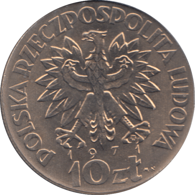 1971 10 ZLOTY POLAND - WORLD COINS - Cambridgeshire Coins