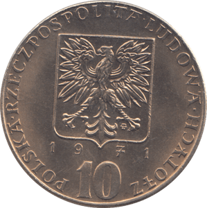 1971 10 ZLOTY POLAND - WORLD COINS - Cambridgeshire Coins
