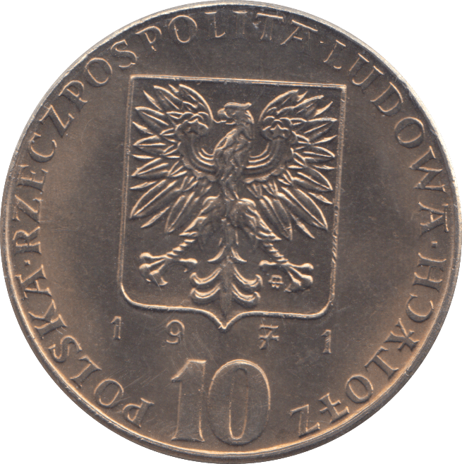 1971 10 ZLOTY POLAND - WORLD COINS - Cambridgeshire Coins