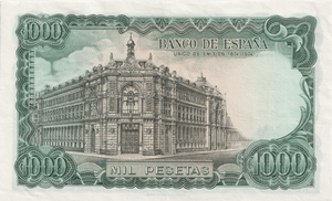 1971 1000 PESTAS BANKNOTE SPAIN REF-1575 - WORLD BANKNOTES - Cambridgeshire Coins