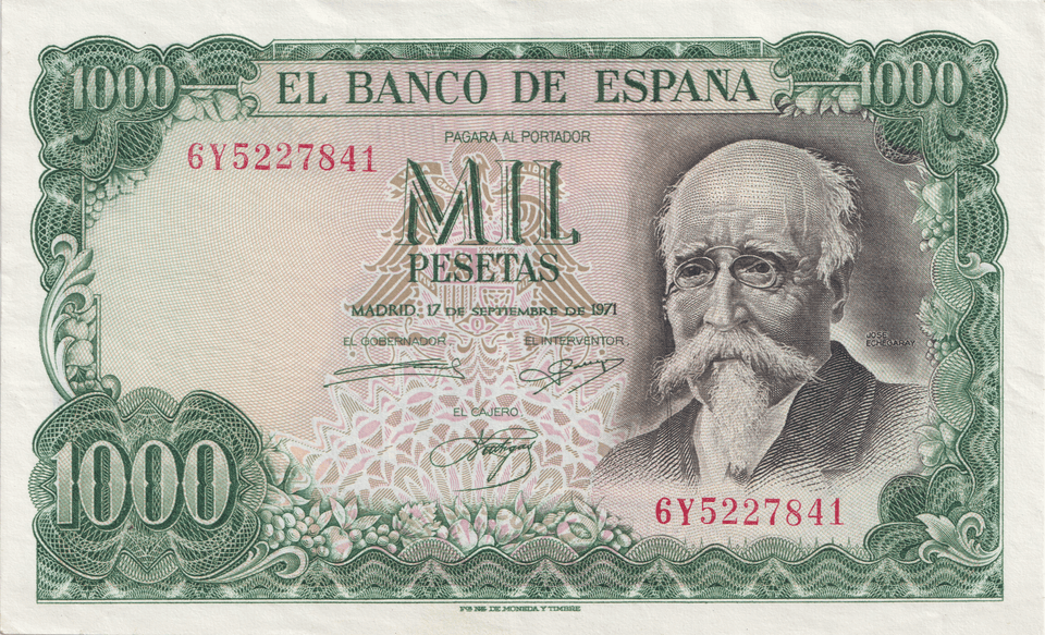 1971 1000 PESTAS BANKNOTE SPAIN REF-1575 - WORLD BANKNOTES - Cambridgeshire Coins