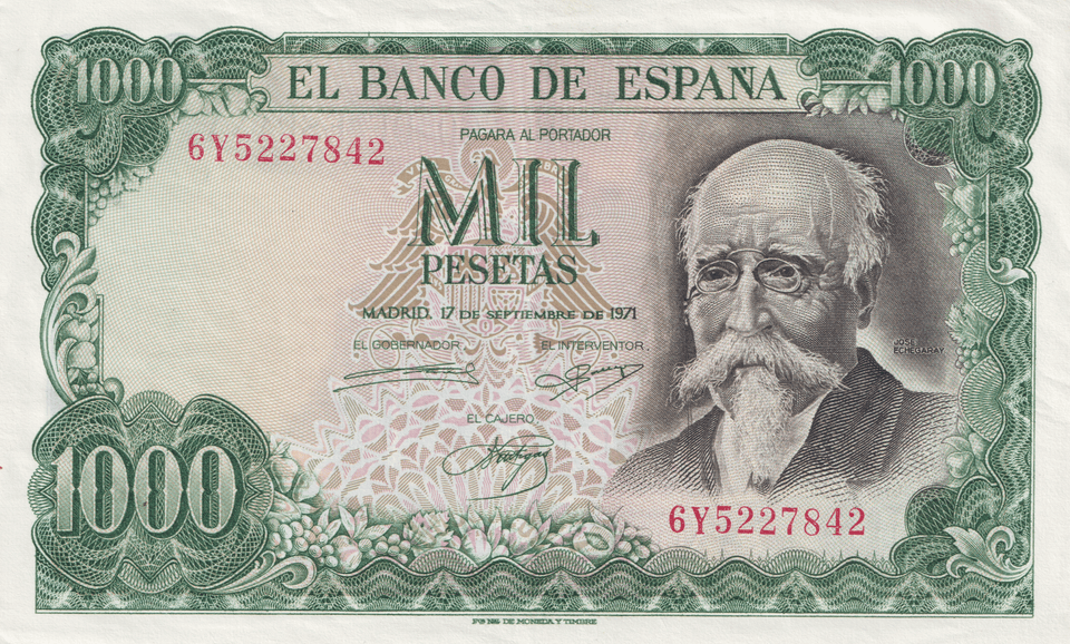 1971 1000 PESTAS BANKNOTE SPAIN REF-1612 - WORLD BANKNOTES - Cambridgeshire Coins