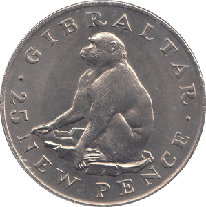 1971 25 PENCE GIBRALTAR ( BU ) - WORLD COINS - Cambridgeshire Coins