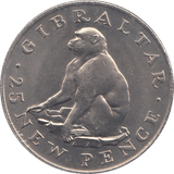 1971 25 PENCE GIBRALTAR ( BU ) - WORLD COINS - Cambridgeshire Coins