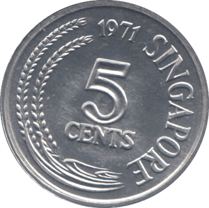 1971 5 CENTS SINGAPORE - WORLD COINS - Cambridgeshire Coins