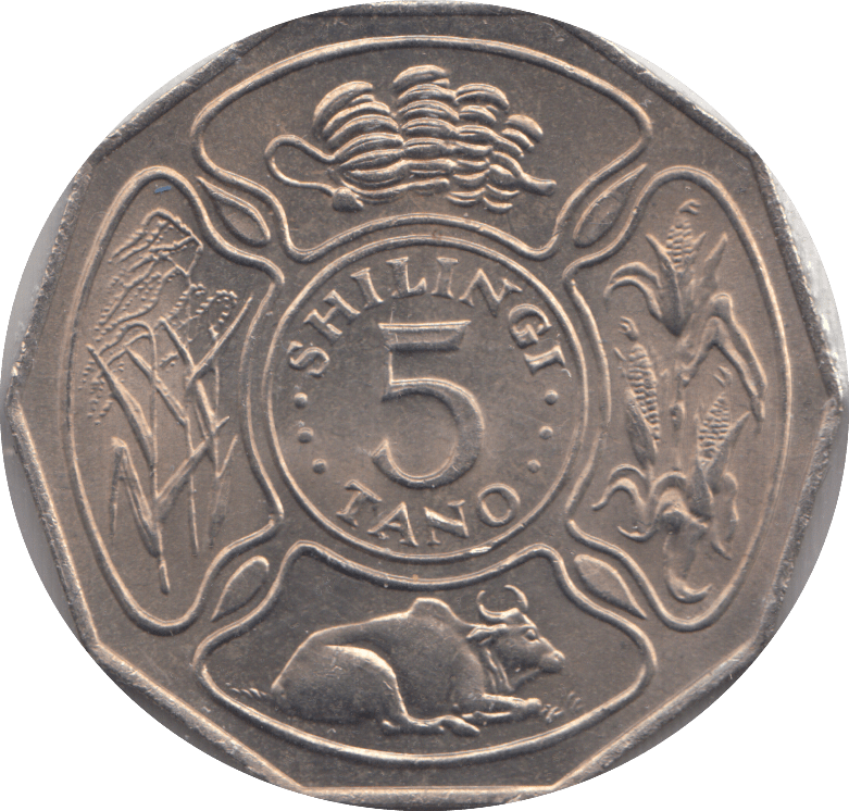 1971 5 TANO TANZANIA - WORLD COINS - Cambridgeshire Coins