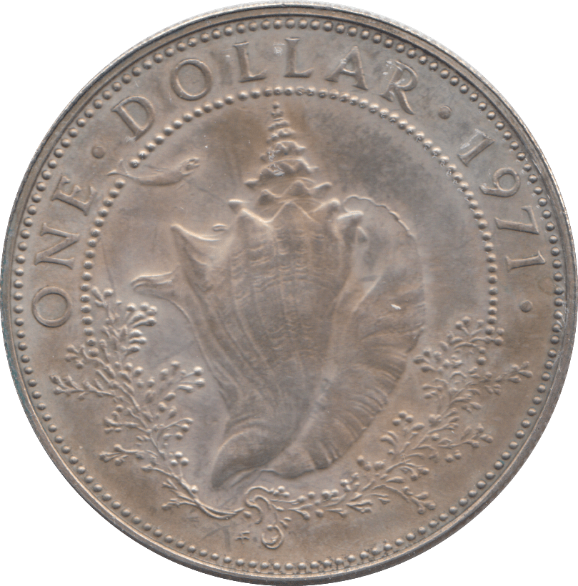 1971 BAHAMAS SILVER DOLLAR - WOLRD SILVER COINS - Cambridgeshire Coins