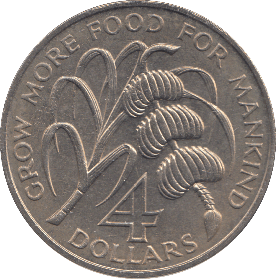 1971 EAST CARIBBEAN 4 DOLLARS - WORLD COINS - Cambridgeshire Coins