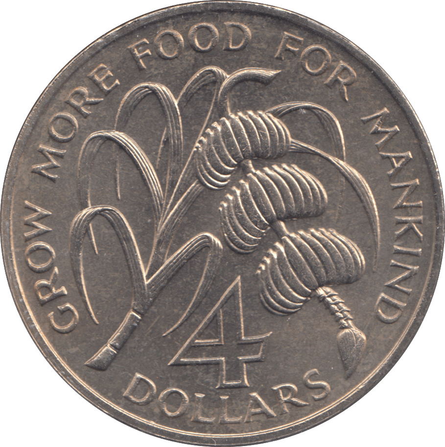 1971 EAST CARIBBEAN 4 DOLLARS - WORLD COINS - Cambridgeshire Coins