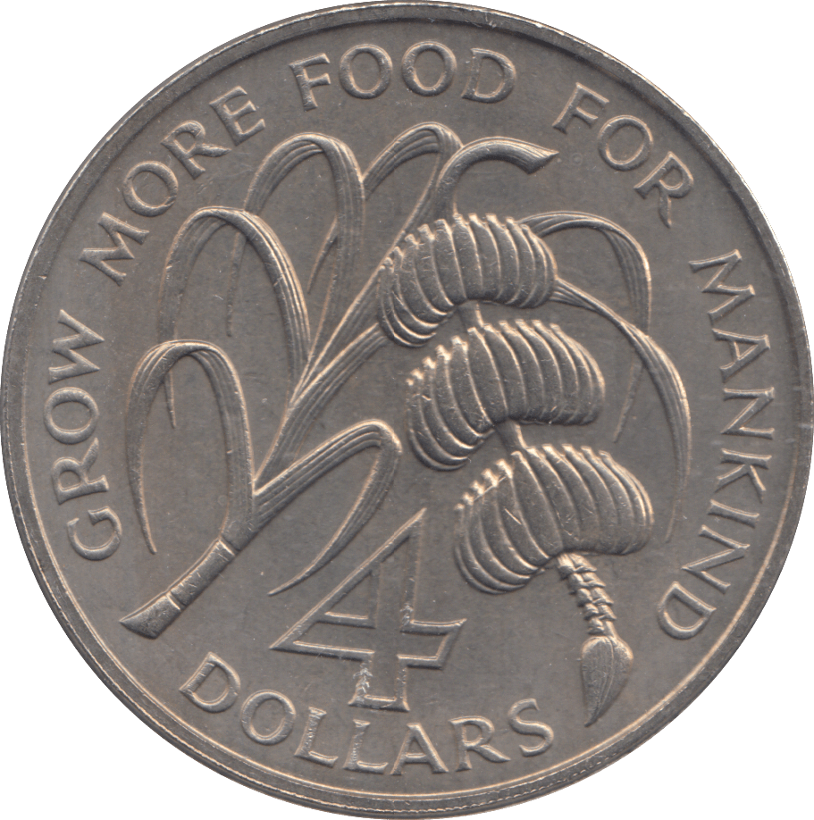 1971 EAST CARIBBEAN 4 DOLLARS - WORLD COINS - Cambridgeshire Coins