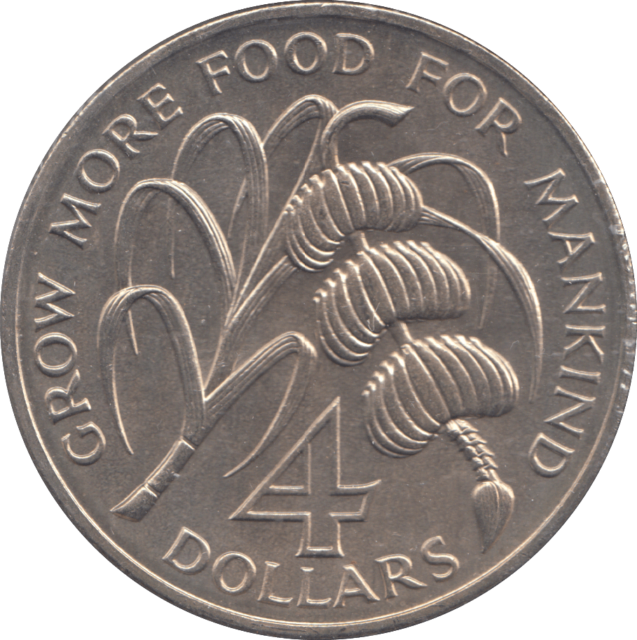 1971 EAST CARIBBEAN 4 DOLLARS - WORLD COINS - Cambridgeshire Coins