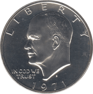 1971 EISENHOWER DOLLAR USA - SILVER WORLD COINS - Cambridgeshire Coins