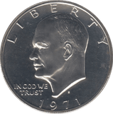 1971 EISENHOWER DOLLAR USA - SILVER WORLD COINS - Cambridgeshire Coins