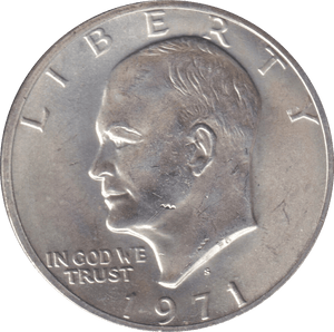 1971 EISENHOWER DOLLAR USA - SILVER WORLD COINS - Cambridgeshire Coins