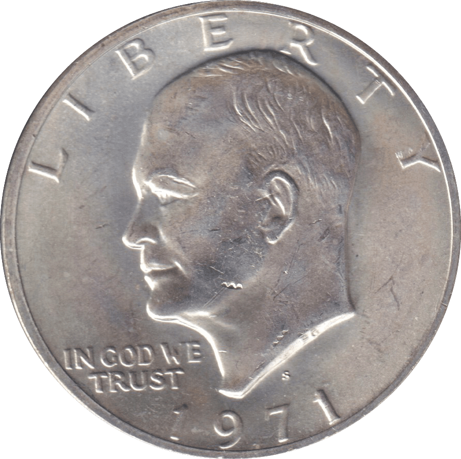 1971 EISENHOWER DOLLAR USA - SILVER WORLD COINS - Cambridgeshire Coins