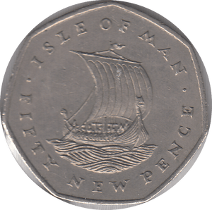 1971 ISLE OF MAN 50P - WORLD COINS - Cambridgeshire Coins