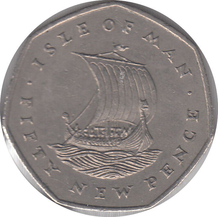 1971 ISLE OF MAN 50P - WORLD COINS - Cambridgeshire Coins