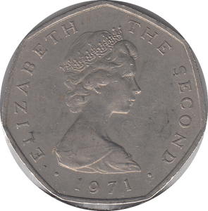 1971 ISLE OF MAN 50P - WORLD COINS - Cambridgeshire Coins