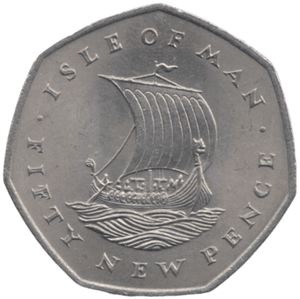 1971 ISLE OF MAN LARGE 50P ( BU ) - 50P REGIONAL ISSUES - Cambridgeshire Coins