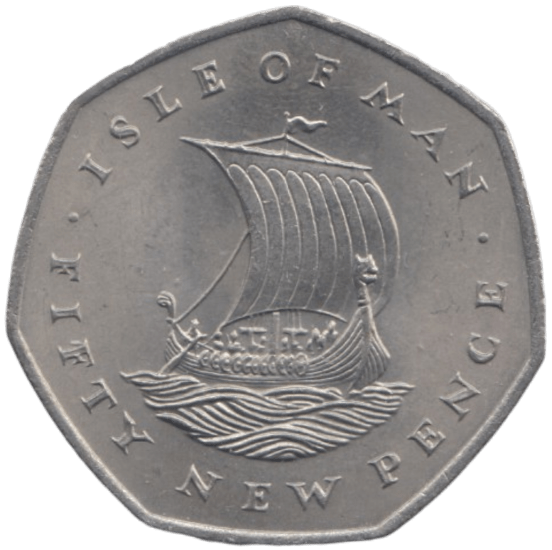 1971 ISLE OF MAN LARGE 50P ( BU ) - 50P REGIONAL ISSUES - Cambridgeshire Coins