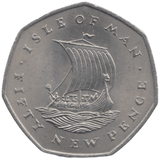 1971 ISLE OF MAN LARGE 50P ( BU ) - 50P REGIONAL ISSUES - Cambridgeshire Coins