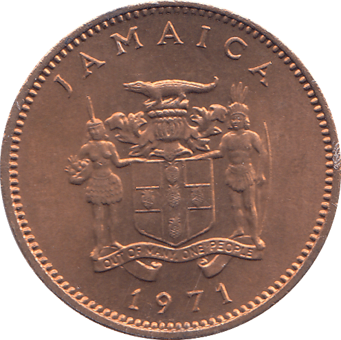 1971 JAMAICA ONE CENT - WORLD COINS - Cambridgeshire Coins