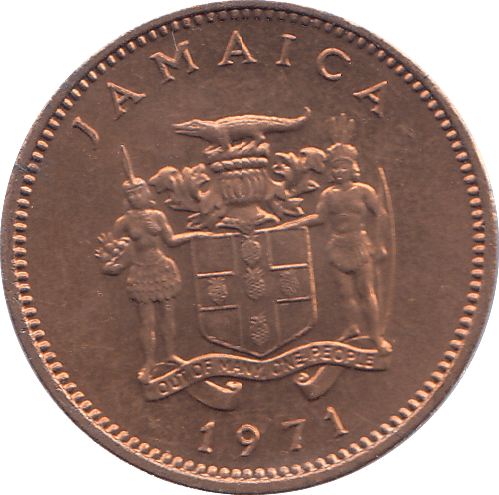 1971 JAMAICA ONE CENT - WORLD COINS - Cambridgeshire Coins