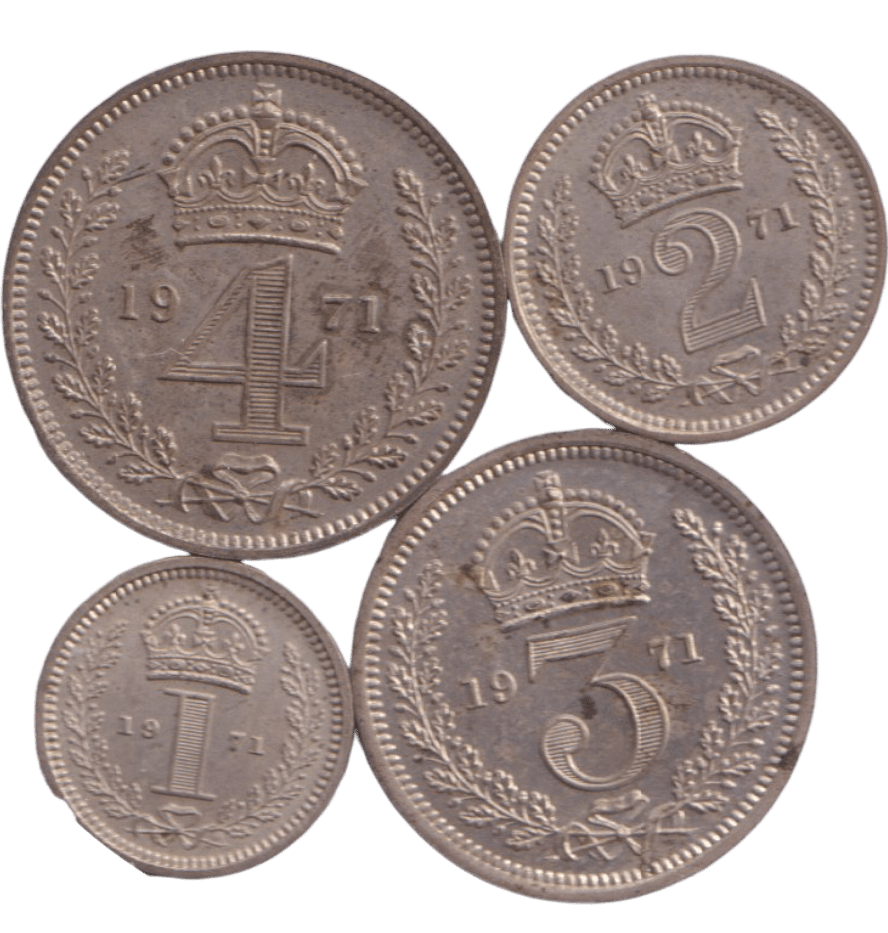 1971 MAUNDY SET - Maundy Set - Cambridgeshire Coins