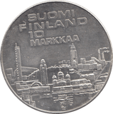 1971 SILVER 10 MARKKA FINLAND - SILVER WORLD COINS - Cambridgeshire Coins