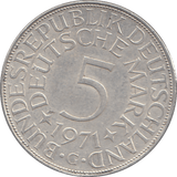 1971 SILVER GERMANY 5 MARKS - WORLD COINS - Cambridgeshire Coins