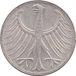 1971 SILVER GERMANY 5 MARKS - WORLD COINS - Cambridgeshire Coins