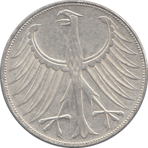 1971 SILVER GERMANY 5 MARKS - WORLD COINS - Cambridgeshire Coins