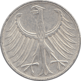 1971 SILVER GERMANY 5 MARKS - WORLD COINS - Cambridgeshire Coins