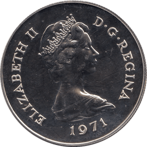 1971 TWENTY FIVE PENCE GIBRALTAR - SILVER WORLD COINS - Cambridgeshire Coins