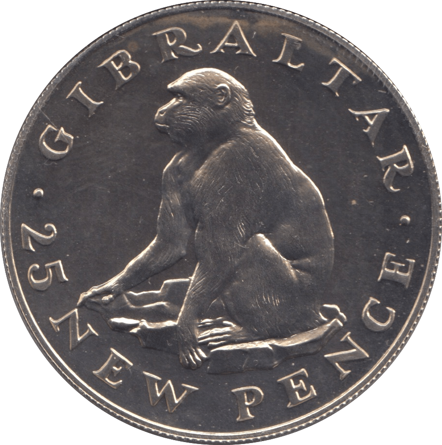 1971 TWENTY FIVE PENCE GIBRALTAR - WORLD COINS - Cambridgeshire Coins