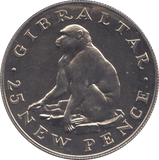 1971 TWENTY FIVE PENCE GIBRALTAR - WORLD COINS - Cambridgeshire Coins