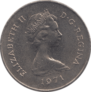 1971 TWENTY FIVE PENCE GIBRALTAR - WORLD COINS - Cambridgeshire Coins