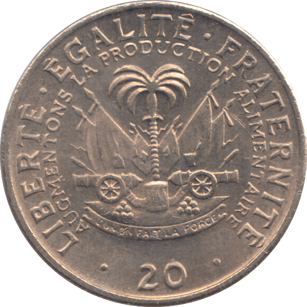 1972 20 CENTIMES HAITI - WORLD COINS - Cambridgeshire Coins