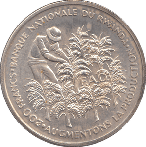 1972 200 FRANCS RWANDA - WORLD COINS - Cambridgeshire Coins