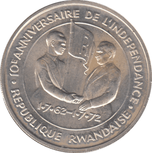 1972 200 FRANCS RWANDA - WORLD COINS - Cambridgeshire Coins