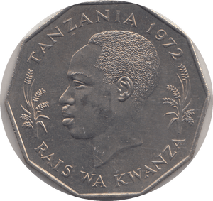 1972 5 SHILLINGS TANZANIA - WORLD COINS - Cambridgeshire Coins
