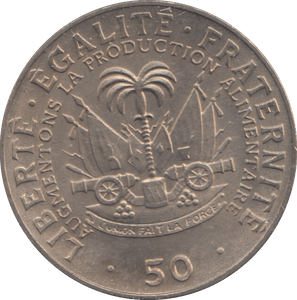1972 50 CENTIMES HAITI - WORLD COINS - Cambridgeshire Coins