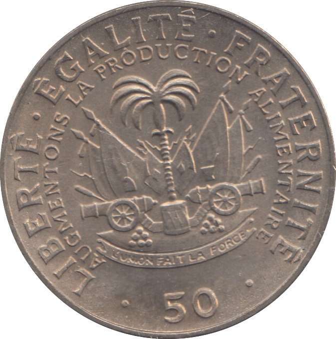 1972 50 CENTIMES HAITI - WORLD COINS - Cambridgeshire Coins