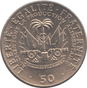 1972 50 CENTIMES HAITI - WORLD COINS - Cambridgeshire Coins