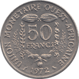 1972 50 FRANCS WEST AFRICA - WORLD COINS - Cambridgeshire Coins